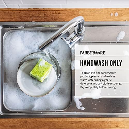Farberware Knife Block Set, 18-Piece Kitchen Knife Set with Natural Finish Block, Never-Needs-Sharpening High Carbon Stainless Steel Blades and Non-Slip Handles (Pack of 2)