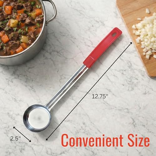 2 oz Solid Stainless Steel Portion Control Ladle Spoodle - [Pack of 2]