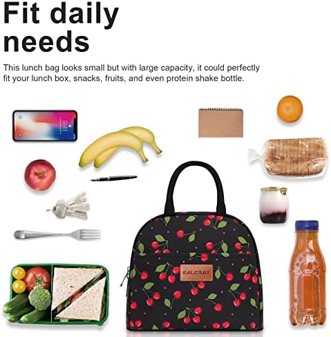BALORAY Lunch Bag for Women Men Adult Lunch Box (Cherry), M