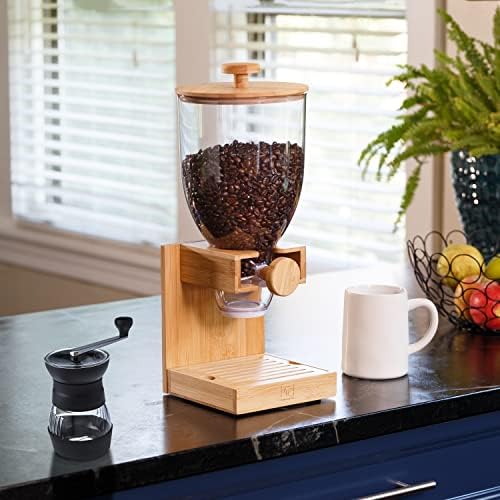 ZevrO Honey-Can-Do Bamboo Cereal Dispenser with Airtight Lid – Countertop Dry Food Dispenser for Kitchen Organization – Eco-Friendly Cereal Container for Pantry (Pack of 3)