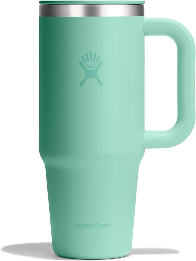 Hydro Flask Coffee Travel Tumbler Mug – Insulated Stainless Steel, Leak Resistant Hot & Iced Coffee Cup 24 Oz Mermaid Green