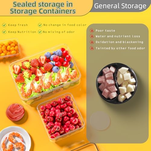 50 PCS Food Storage Containers with Lids Airtight (25 Lids & 25 Containers)