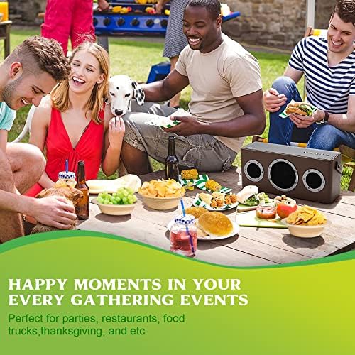 greensight 32oz Large Disposable Paper Bowls 50 Pack Heavy Duty Compostable