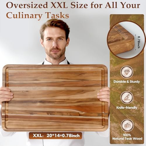 XXLarge Teak Cutting Board Wood Wooden Cutting Boards For Kitchen