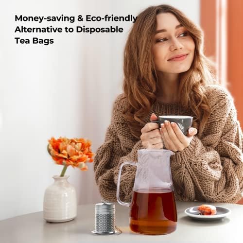 Reinmoson Stainless Steel Large Tea Infuser for Loose Leaf Tea & Spice Ball