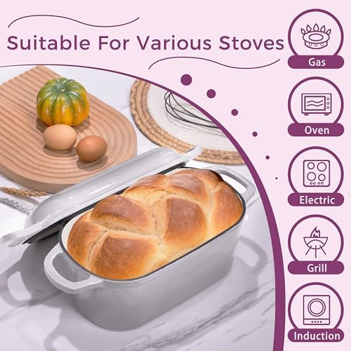 4.6-Quart Oval Dutch Oven for Bread Baking