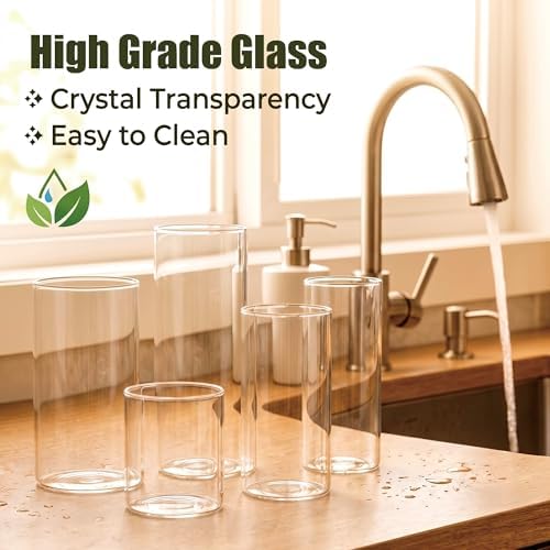 3 Pack 2300 ML / 80 FL Oz Glass Storage Container with Wood Lid, Stackable Clear Decorative Organizer Bottle Canister Pantry Jar with Air Tight Wooden Lid for or Pasta, Spaghetti, Noodles, Food, Coffe