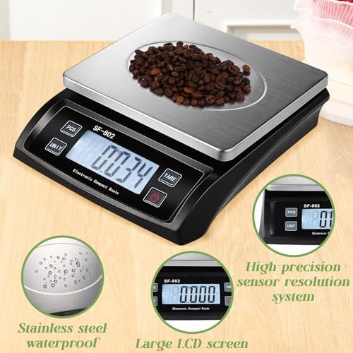 Copkim Large Digital Kitchen Scale 66LB 30kg Commercial Food Scale, Black