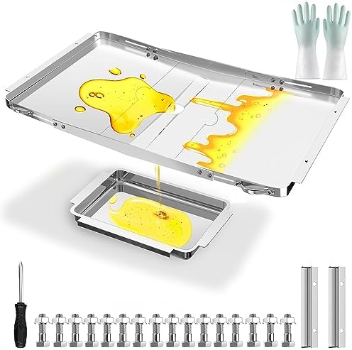 Grease Tray Replacement with Catch Pan for Dyna Glo Grill Adjustable Length