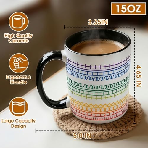 Funny Coffee Mugs for Women Men,15oz Hidden Message Ceramic Cup
