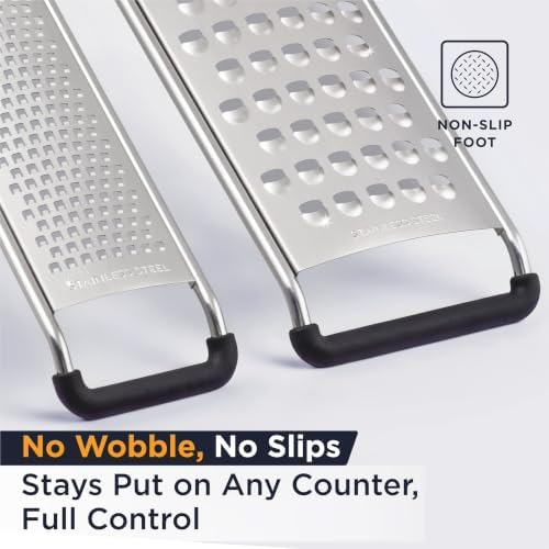 Deiss PRO 2-Pc Kitchen Grater Set - Lemon Zester & Coarse Cheese Grater