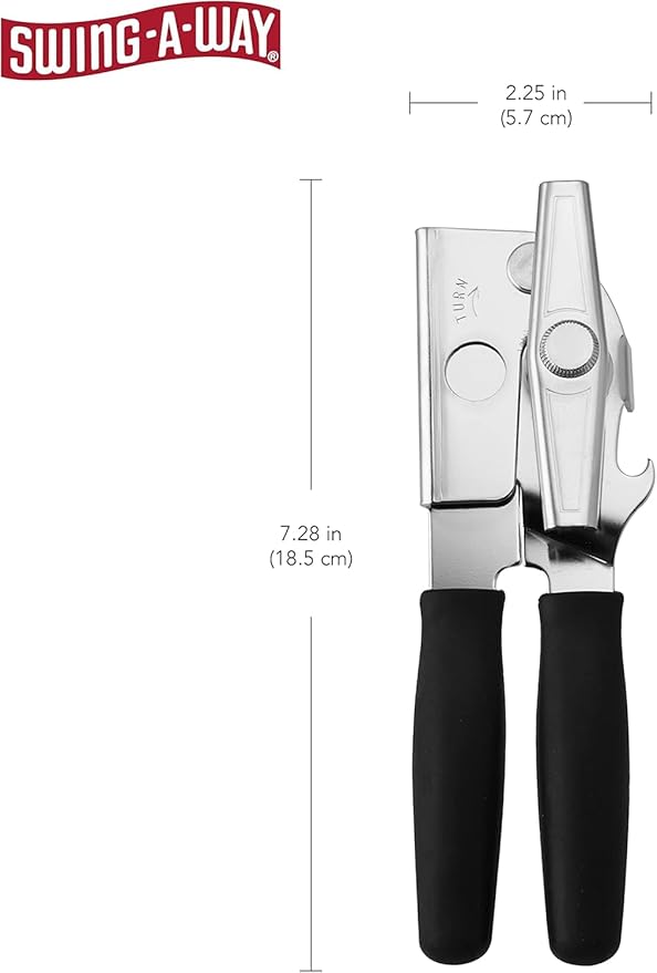 Swing-A-Way Can Opener Steel Black