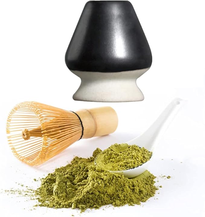 Matcha Tea Whisk Holder Ceramic Holder for Bamboo Chasen fit for Matcha Chasen Tea Set Accessories (L)