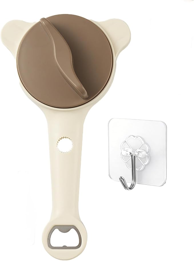 4 in 1 Jar Openers for Seniors – Jar Lid Opener, Cap Crack Opener & Multifunctional Can Opener, Easy Grip Handle for Effortless Opening, Minimize Kitchen Helper