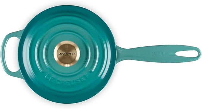 Le Creuset Enameled Cast Iron Signature Saucepan, 1.75 qt., Riviera