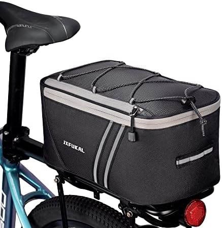 JXFUKAL Rear Bike Rack Bag with Rain Cover, 7L/9L/10L/12L Ebike Bag
