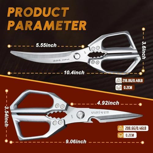 Huusk Kitchen Scissors for Food - Multifunction Kitchen Shears Heavy Duty