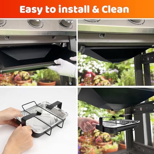 Uniflasy 99250 Grease Tray with 7515 Catch Pan for Weber Spirit 300