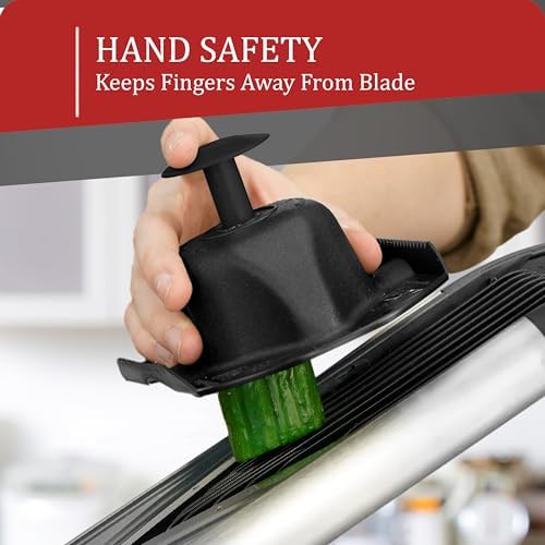 Borner by Reston Lloyd Food Safety Holder for Mandoline Slicers, Cutters & Graters, Protective Finger Guard for Safe Slicing & Grating, Made in Germany, Black