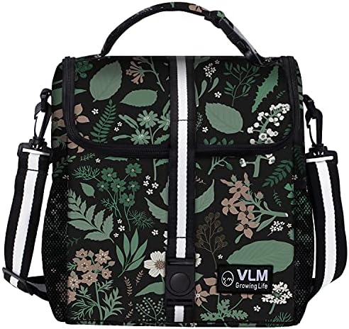 VLM Lunch Box for Women, Insulated Lunch Bag Women, Cute Floral Lunch Tote