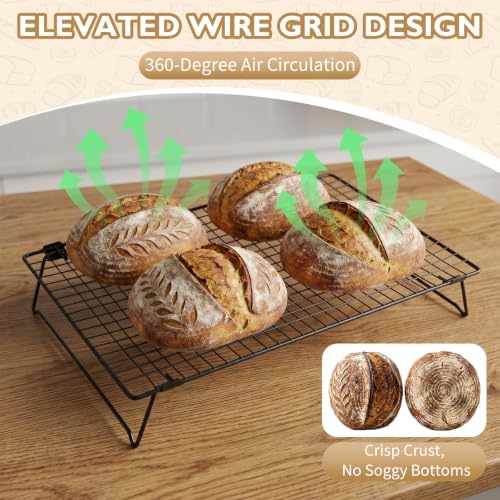 Heavy-Duty Sourdough Cooling Rack with Dough & Bench Scrapers
