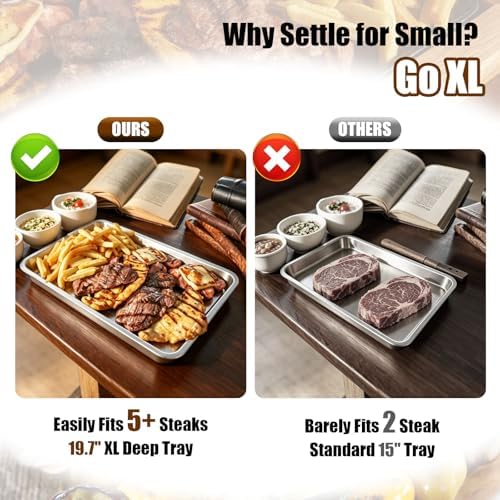 20 Inch Stainless Steel Grill Carry System Tray Set