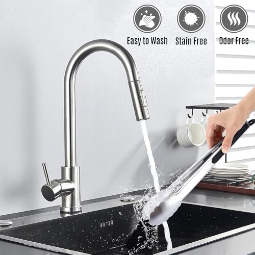 Stainless Steel Kitchen Tongs Set, 2 Pack with Silicone Tips