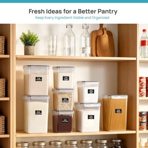 Vtopmart 5 PCS Flour and Sugar Storage Container Sets for Regular Bakers