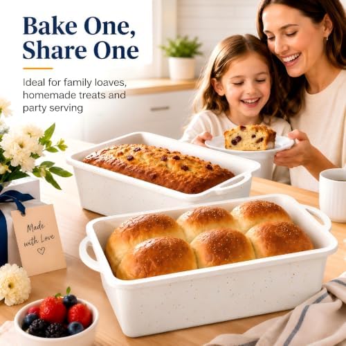 2 Pack 8.5x4.5 Standard Silicone Loaf Pans, BPA-Free Reinforced For Baking
