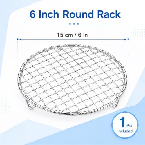 6 Inch Small Cooling Rack For Cooking,Baking,Steaming,BBQ