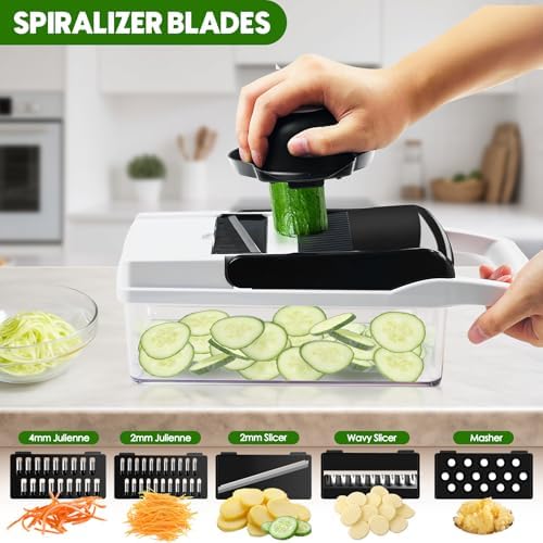 Multi 23-in-1 Pro Vegetable Chopper & Mandoline Slicer, 10 Blade-in-1