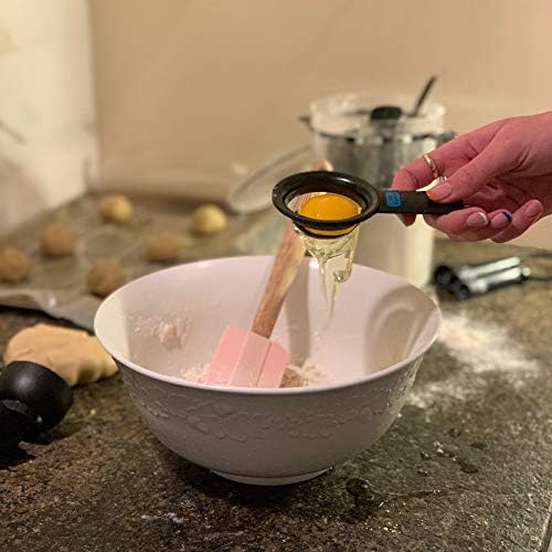 Fox Run 4838 Measuring Cup set with Egg Separator, Black, Medium (Pack of 2)