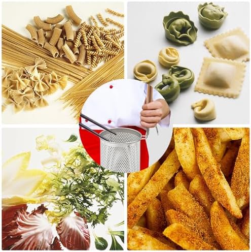 Stainless Steel Pasta Strainer, 2pcs Noodle Strainer Pasta Baskets