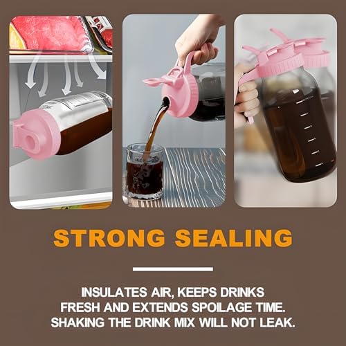 JunVpic Cold Brew Coffee Maker, 32 oz Glass Mason Jar Pitcher