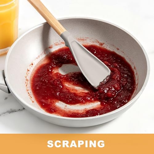 3 Pack Silicone Cooking Spoon for Nonstick Cookware, Silicone Spatula Spoon