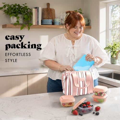 Fit & Fresh Remi Neoprene Lunch Bag for Women w/Ice Pack & Containers