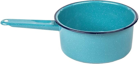 CINSA 2-Quart Saucepan - Enamel on Steel Durable Non-Stick Cookware for Indoor & Outdoor Cooking - Dishwasher Safe, Non-Porous & Antibacterial Porcelain Finish (Turquoise Blue)