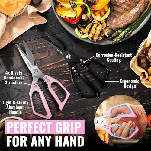 2PC 5-in-1 Kitchen Scissors Set, Multifunctional Shears