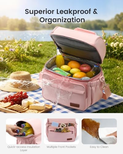 LOVEVOOK Lunch Bag for Men Women, Insulated Lunch Box, Large Cooler Lunbox