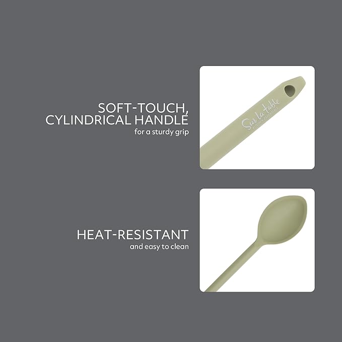Sur La Table Kitchen Essential Mealcraft Silicone Kitchen Spoon - Juniper Green