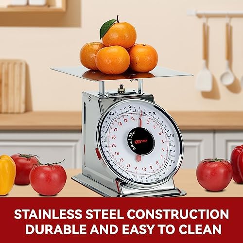 Tada 44 LBS Stainless Steel Heavy Duty Mechanical Kitchen and Food Scale