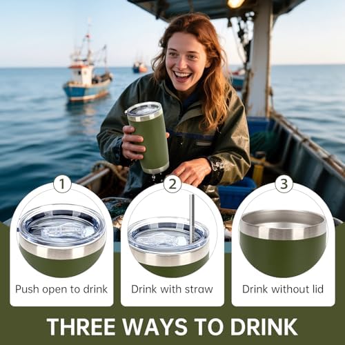 IEOVIEE 32 Pack 20oz Stainless Steel Insulated Bulk Tumblers with Lid&Straw