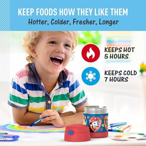 THERMOS FUNTAINER Kids Food Jar with Spoon, Paw Patrol, 10 Ounce (Pack of 6)