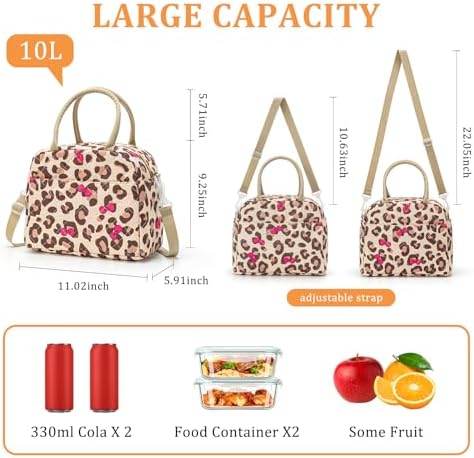 MEXS Lunch Bag for Women Reusable Lunch Box Quilted Puffer Large Capacity Insulated Cooler Tote Bags Work Travel Picnic
