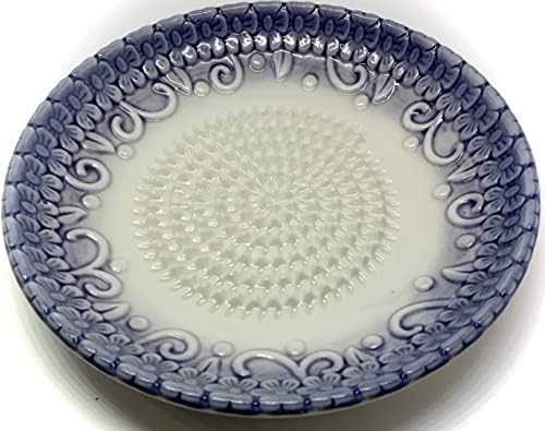 BonCera, Premium Ceramic Garlic Grater Plate Set - Purple Embossed