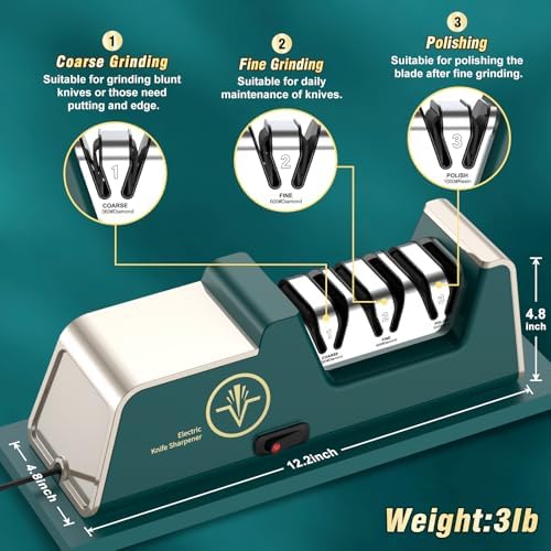 VIDOME Electric Knife Sharpener, Champagne Gold
