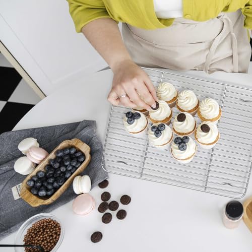 Herogo Baking Cooling Rack Set of 2, 15.3” x 11.2” Wire Cooking Rack