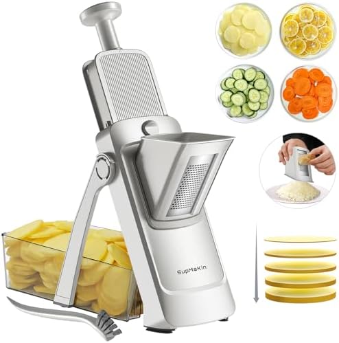 SupMaKin Safe Mandoline Slicer Plus, Adjustable Potaot slicer 1-8 mm