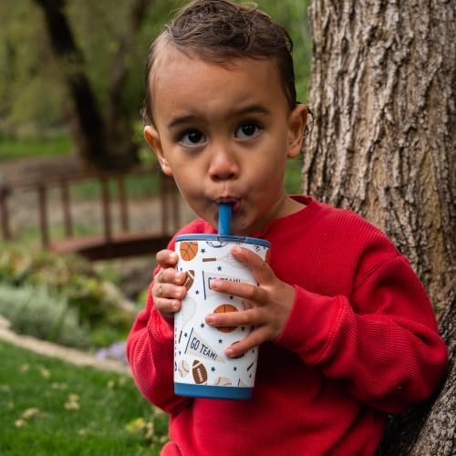 HydroJug Everyday Tumbler 14 oz, Ceramic-Lined Straw Cup, All-Stars