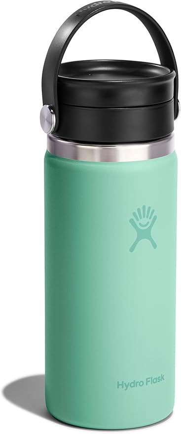 Hydro Flask Flex Sip Coffee Tumbler – Insulated Stainless Steel, Non Spill, Leak Proof Travel Coffee Cup 16 Oz Mermaid Green